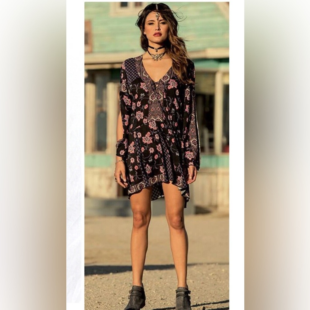 Anna Sui- Vintage Floral Boho Dress